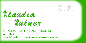 klaudia mulner business card